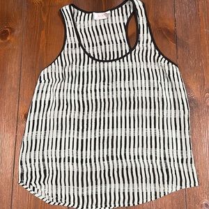 ALC Mint Green and Black Silk Razor Back Top Size Medium